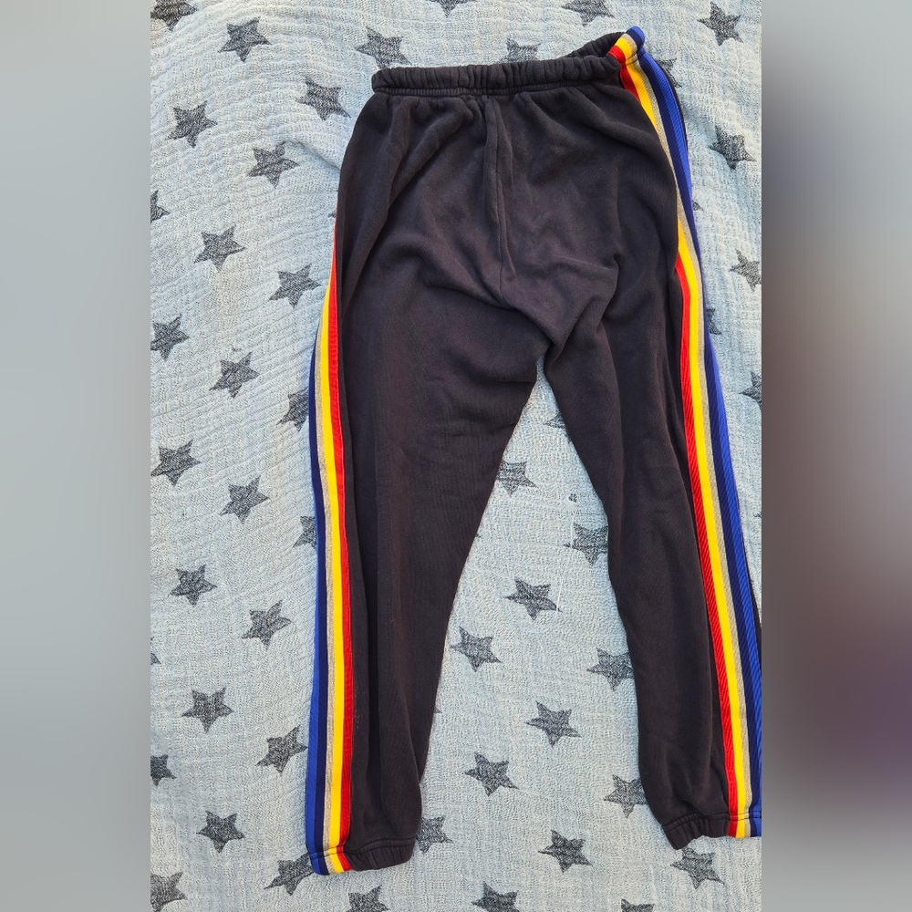 Spiritual Gangster Classic Sweatpants Rainbow Stripe Made in USA women's…